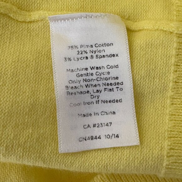 Talbots Womens Cotton Sweater Vest Plus Size 1XL Yellow - Picture 7 of 7